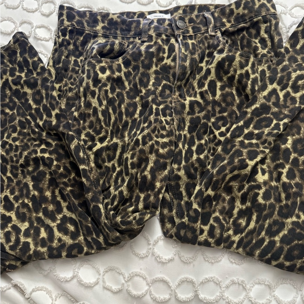 Forever 21 Animal Print Trousers